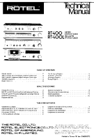 Rotel RT-400-400L - Technical manual 